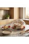 Ø 350 mm Unbreakable, Impact Resistant Polycarbonate Round Presentation Bowl with Flip-Up Lid for Cakes, Cookies, Breakfast Presentation - 2