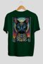 For the Love of Cats 66 Cats Printed Green Oversize T-Shirt 100% Cotton Unisex Cat Lover Premium Design