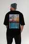 For the Sake of Cats 14 Cats Printed Black Oversize T-Shirt 100% Cotton Unisex Cat Lover Premium Design - 5