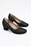6025 Ventes Stone Detailed 5 cm Height Low Heel Women's Shoes - 5