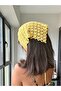 Merishe Crochet Bandana Yellow Patterned Hand Knitted - 4
