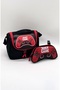 Gamer Joystick Pattern Thermal Children's Backpack School Bag Set with Lunch Box and Pen Holder - 6
