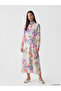 Two Mt Shop Quality High-Neck Tie-Dye Patterned Belted Dress - 2