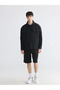Black Comfortable Fit Shirt Collar Men's Jacket - 2