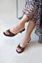 Denis Women's Heeled Patent Leather Sandals Brown - 2