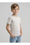 Boys' White Short Sleeve Crew Neck Stretchy Basic T-Shirt - for Casual Wear and School