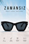 Unisex Black Frame Black Glass Sunglasses - 2