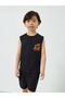 Boys Black Sleeveless T-Shirt and Shorts Set - 2