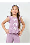 Girls Lilac Knit Top and Pants Set with Bows - 2