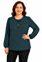 Women's Middle Age and Above Polka Dot Patterned Elastic Sleeves Combed Cotton Mother Blouse 1603 - 2