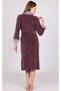 Women's Collar Dot Jacquard Shawl Collar Niki Velvet Bamboo Cotton Dressing Gown - 3