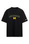 Michigan Wolverines Ncaa College American Football Black Oversize T-Shirt