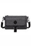 Daily Small Size Waterproof Crinkle Fabric Women's Phone and Messenger Bag Black/White