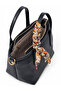 Black, Soft Textured, Scarf, Cross Strap, Minimalist, Hand & Shoulder Women's Bag - 7