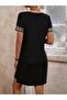 Women's Short Sleeve V-Neck Mini Crepe Dress - 4