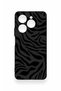 Tecno Spark 20 Pro Compatible Black Zebra Pattern Silicone Case - 2