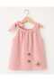 Girl's Butterfly Embroidered Summer Muslin Dress - 3