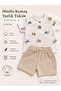 Baby Boy Muslin Set Organic 100% Cotton 2-Piece Summer Set 6-24 Months - Tan - 2