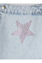 Blue Stone Girl's Jean Shorts Skirt - 3
