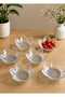 Papatya 6-Piece Glass Bowl Breakfast Snack Bowl Presentation Bowl - 2
