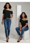Women's Short Sleeve One Shoulder Open Strap Buckle Detail Viscose Blouse - 6