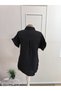 Women's Short Sleeve Collared Buttoned Front Muslim Shirt - 6