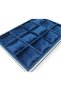 12-Piece Watch Tray Watch Organizer Navy Blue Dark Blue Padded Silver Patterned - 3