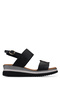 Women's Genuine Leather Black Heeled Sandals