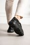 Black Patent Leather Lace-Up Men's Casual Shoes - 4