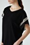 Knitted Blouse with Shiny Banding Detail - 3