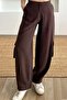 Brown Cargo Pocket Trousers with Cuffs - 4