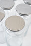 6-Piece Vacuum Lid Glass Storage Container Set 1300 ml Metal Lid Legume Food Storage Container - 2