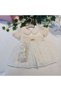 Girl's Embroidered Broderie Dress and Headband - 100% Cotton - Ecru - 2