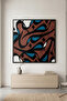 Abstract Islamic Calligraphy Islamic Wall Art | Framed Canvas Print | Arabic Calligraphy Decor for Living Room, Bedroom, Office & Gift