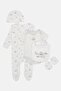 Toddlers Boy 5 Pcs Allover Print Bodysuit And Bib Set, Multicolor - 4