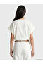 White Collared Embroidered Dobby Women's Shirt from Güli̇s Gi̇yi̇m - 7