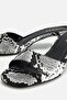 Women's Black Mini Heeled Trendy Slippers - 3