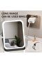 Travel Makeup Mirror with LED Light, Magnetic Leather Cover Folding Vanity Mirror - 7