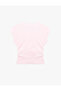 Cotton Slim Fit Drape Detailed Crew Neck Short Sleeve T-Shirt - 5
