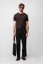 Black Pleated Relaxed Fit Men's Trousers - 2