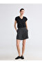 Vizyon New Season Elastic Waist Textured Women's Shorts