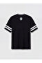 Xside Black V-Neck Printed Men's T-Shirt - 6