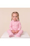 Special Design Heart-Shaped Pink Baby Girl Romper - Front Snap Cotton Romper