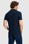 Men's Slim Fit Polo Collar Navy Blue Basic T-Shirt 50322347-Vr033 - 5