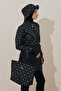 Baklava Pattern Beach Bag Black