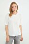 Metal-Accented Crew Neck T-Shirt - 2