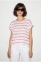 Women's Ecru Pink Boat Neck Bat Sleeve Mercerized Cotton Knitwear Blouse Tk261058 60286223 - 3