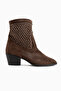 Savina Brown Suede Troc Summer Western Women's Boots - 2
