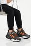 Black-Orange Comfortable Sole Children's Sports Shoes 748 F - 3