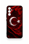 Samsung A34 Compatible Wolf Turkish Flag Patterned Silicone Case - 2